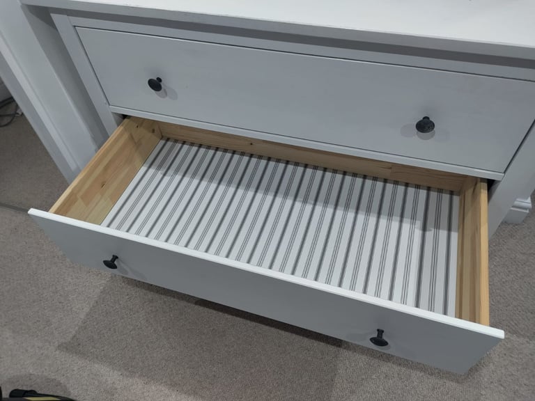 White Ikea Hemnes chest of drawers