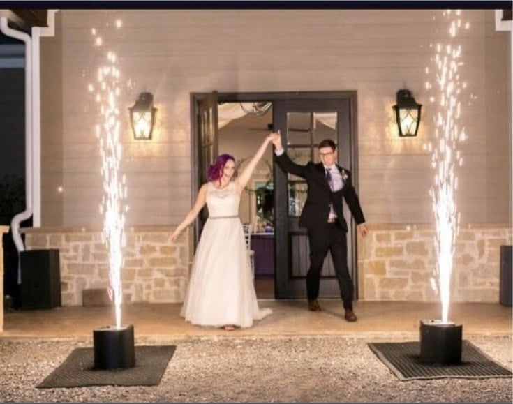 Pyrotechnic effect for entertainment, weddings and events
