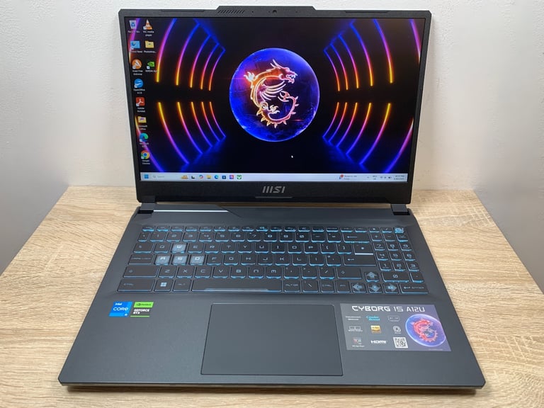MSI i5 12thGen 16GB 512GB SSD UltraFast Gaming Slimline 144hz Laptop, RTX 4GB Graphics