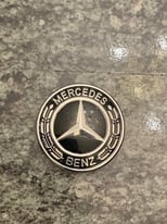 Mercedes benz BLACK/ silver bonnet badge 