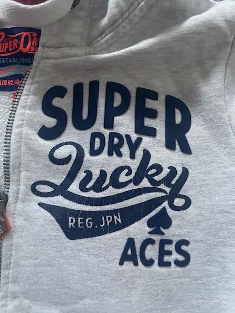 Superdry Lucky Aces Ladies Zip Up Hoodie Size Large