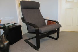 IKEA "POANG" Armchair (Sally Chair) Black/Anthracite