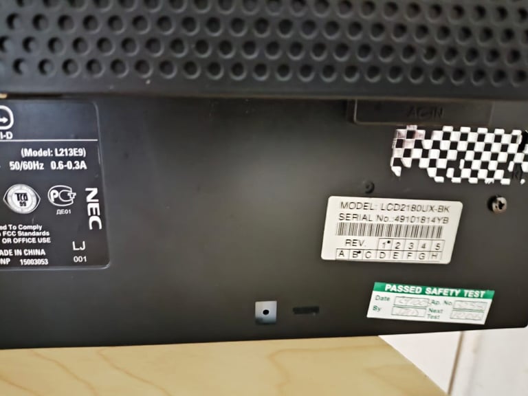 NEC LCD Professional Monitor, Multisync Model: 2180UX and Stand