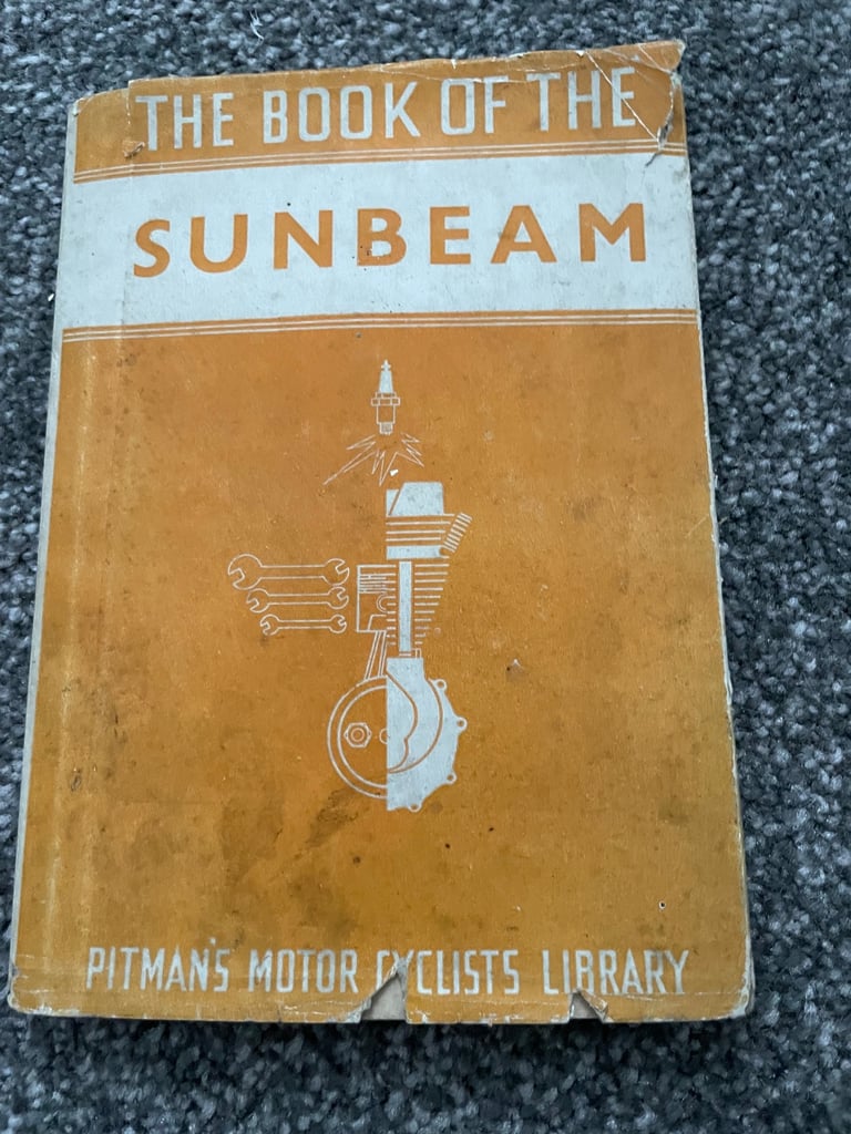 motorbike,  Sunbeam motorbike,  manual by pitmans 1930's 