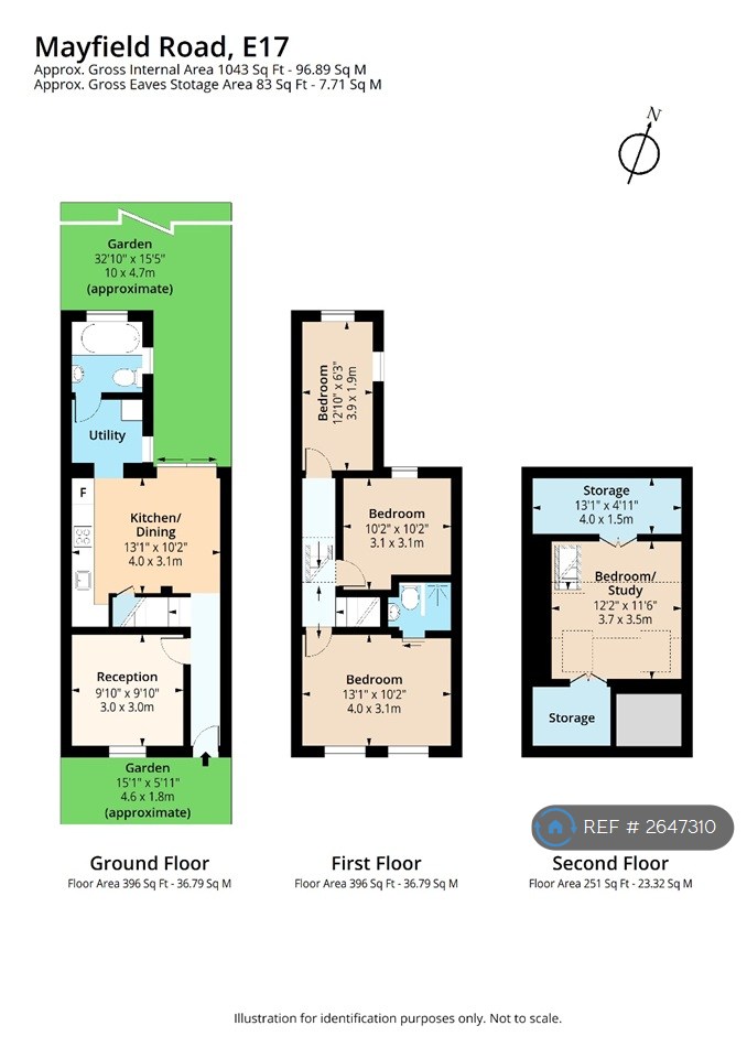 3 bedroom house in Mayfield Road, London, E17 (3 bed) (#2647310)