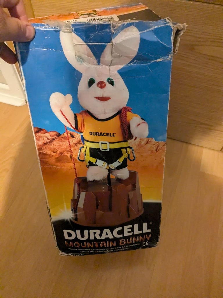 Vintage Duracell Mountain Rock climbing Bunny 