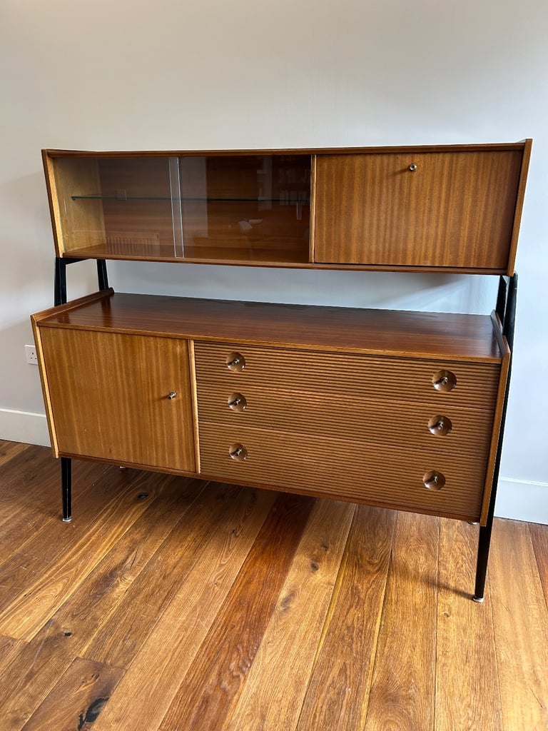 image for Stylish Mid-Century MCM Two-Tier Teak Sideboard / Drinks Cabinet by Nathan Furniture (1950s)