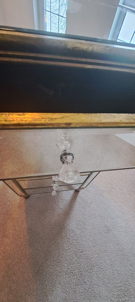 5 Drawer Mirror & Brushed Gold occassional/sofa/bedside table