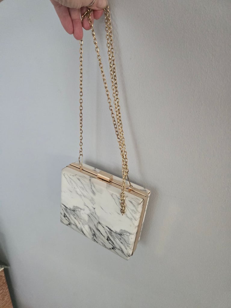 Marble Hard Case Clutch bag