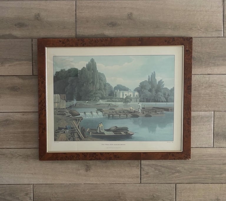 image for  "The Weir from Marlow Bridge" by William Havell