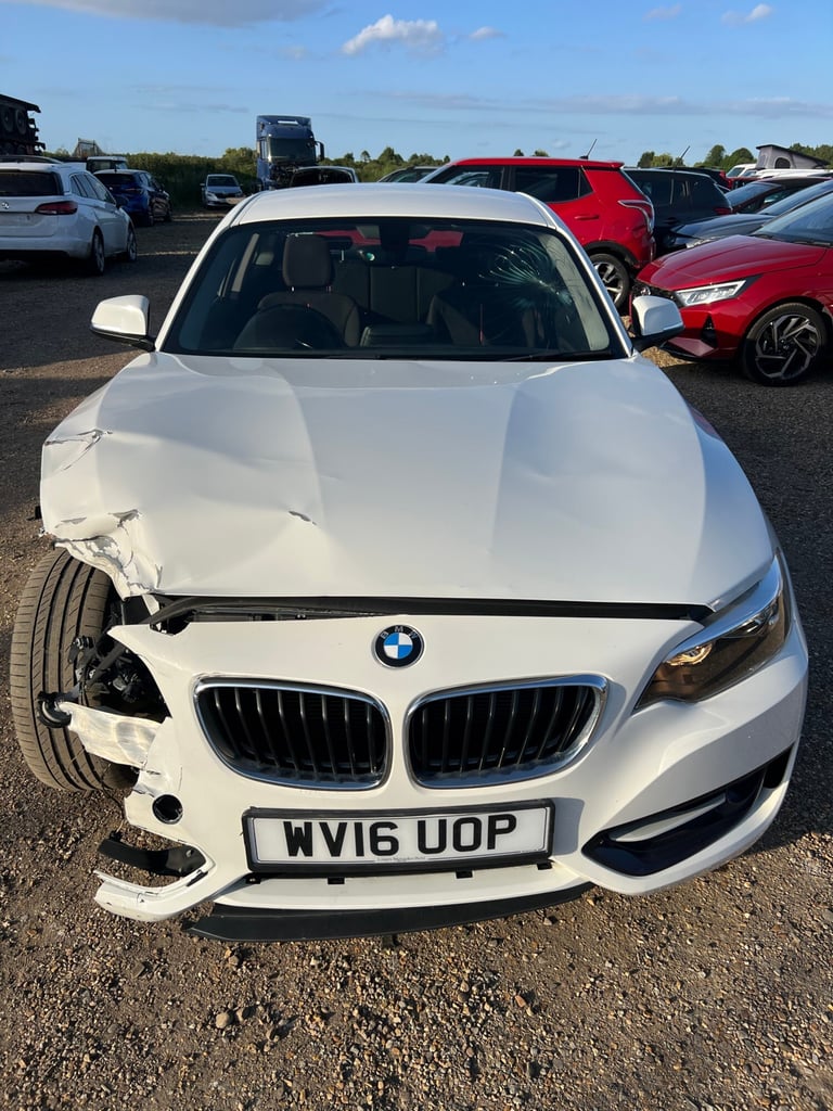 2016 BMW 218I SPORT COUPE AUTOMATIC SALVAGE DAMAGED REPAIR EURO 6 ULEZ  CAT S 