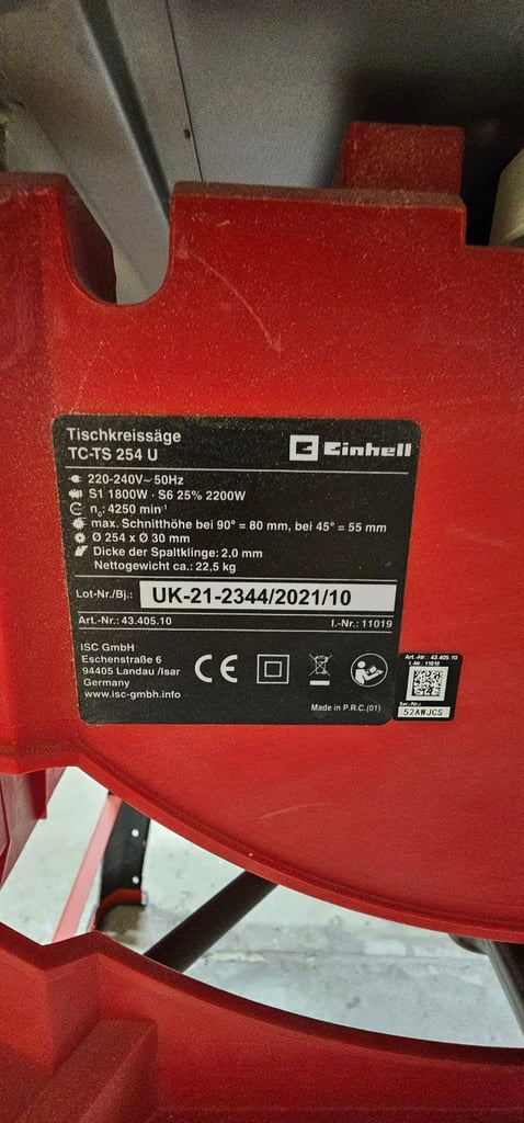 Einhell table saw