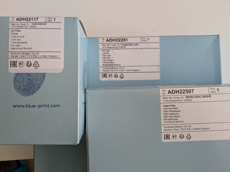 Honda civic diesel2.2 Mk9 service kit