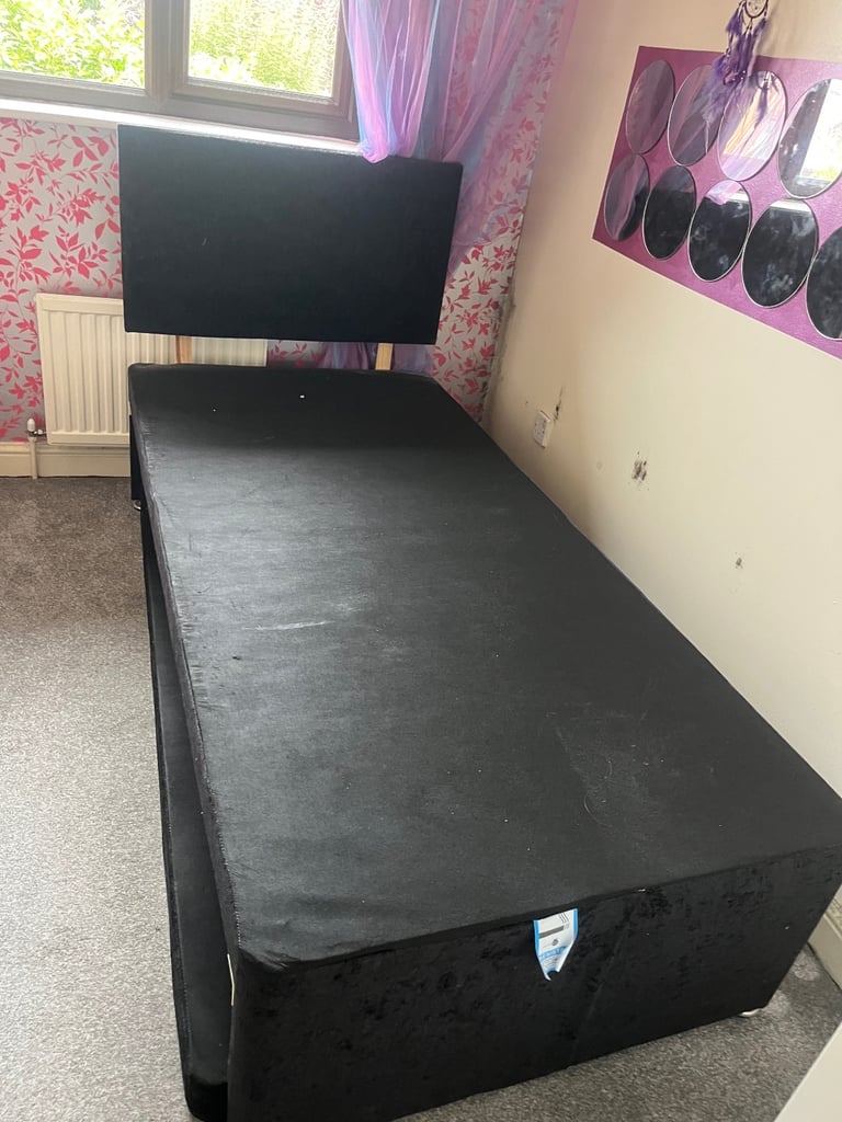 image for Single bed frame with pull out guest bed 