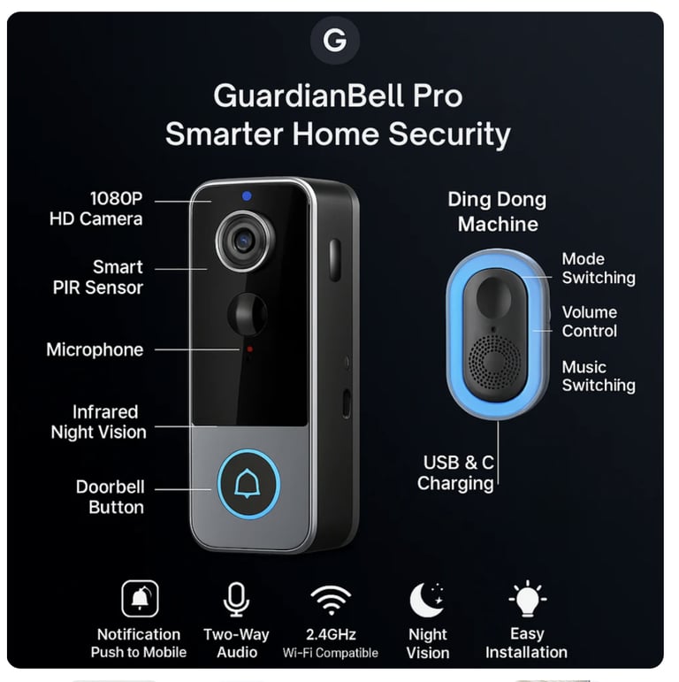 GUARDIANBELL PRO SMART DOORBEEL CAMERA