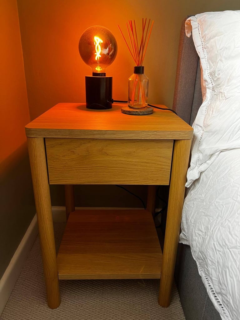 Pair of IKEA TONSTAD Oak Veneer Bedside Tables – Unused, 48% off RRP