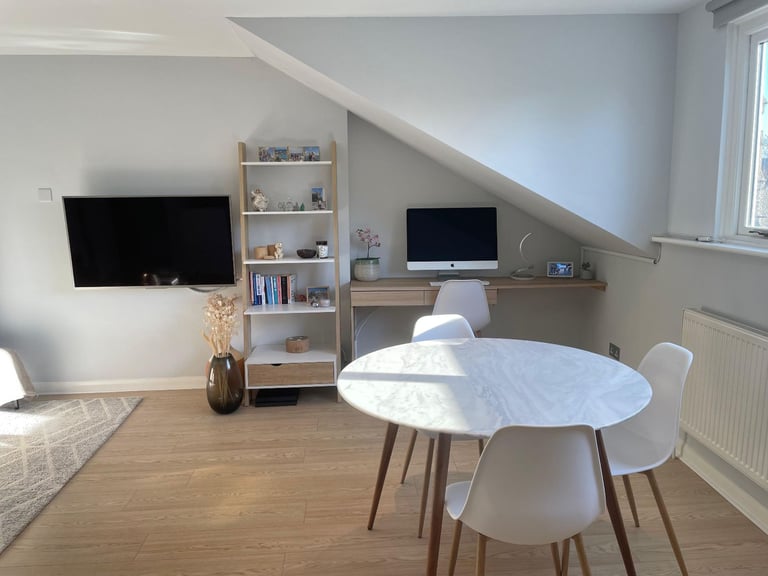 Stone Top Dining Table & Chairs - Excellent Condition