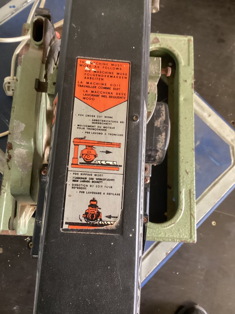 De Walt power shop radial arm saw 240 v