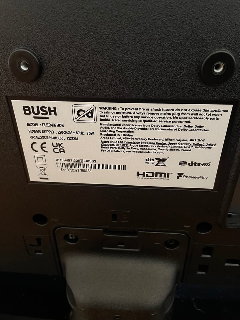 BUSH 40 INCH SMART FULL HD HDR LED TV 2025 MODEL