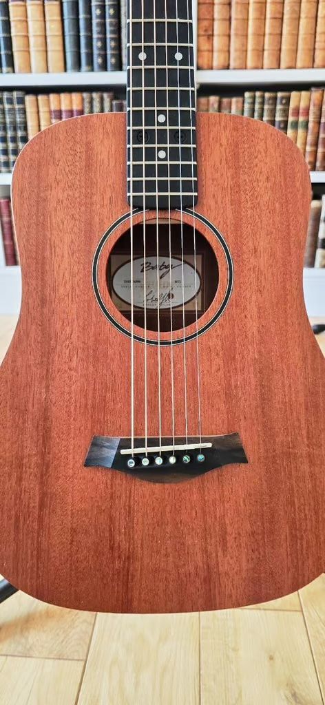 Taylor BT2 guitar with gig-bag in lovely condition with rich sound.