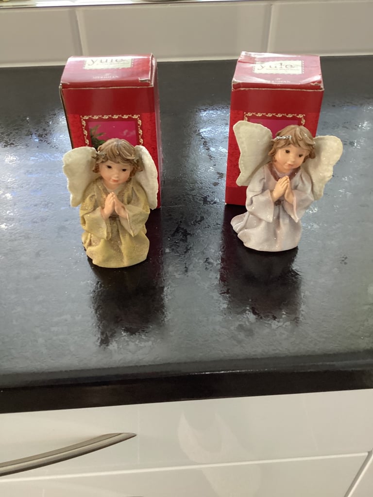 Two boxed Christmas Angels 