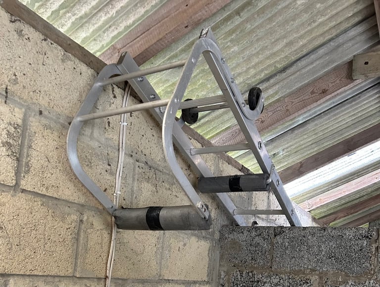image for ALUMINIUM DOUBLE ROOF LADDER WITH RIDGE SAFETY HOOK