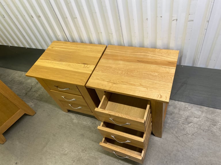 Solid Oak Pair of Bedside tables/ cabinets 