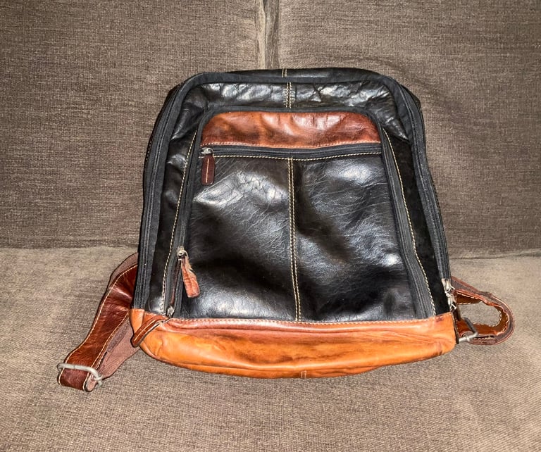 image for Jack Georges hand-stained buffalo leather Voyager backpack 