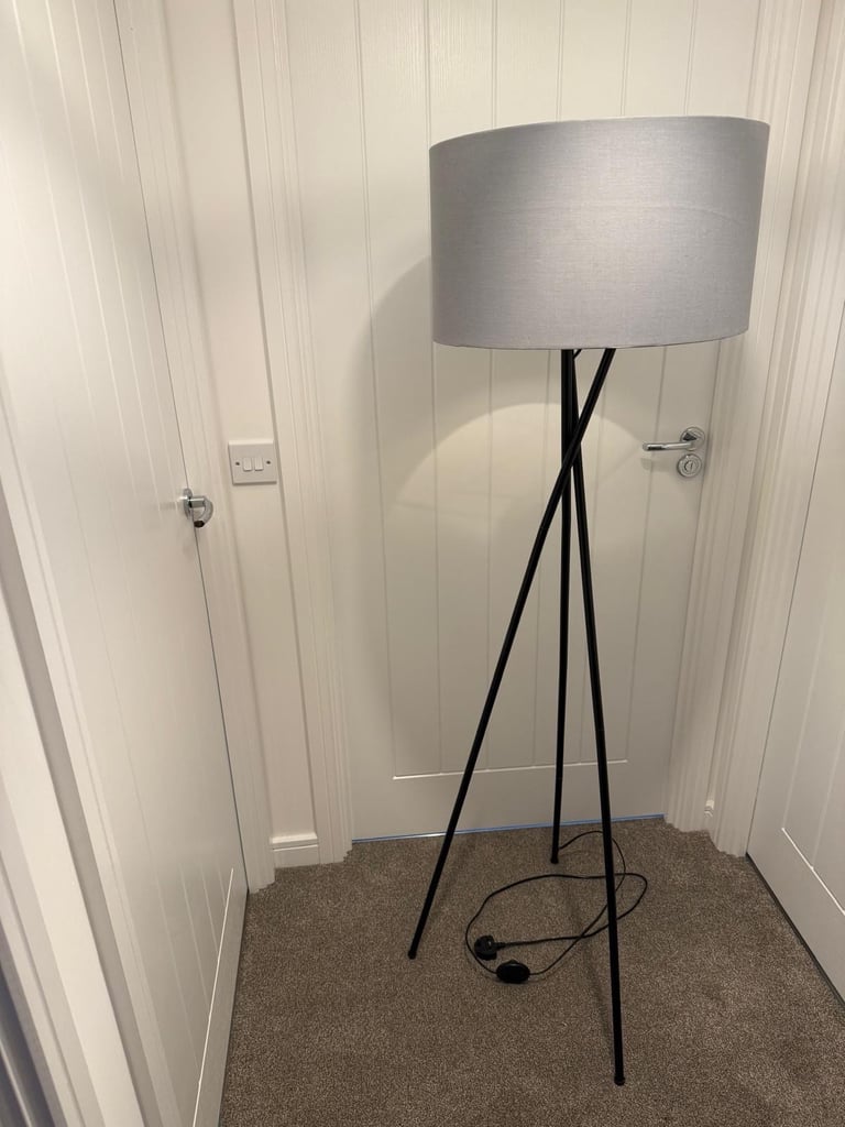 Grey and Black Floor Lamp