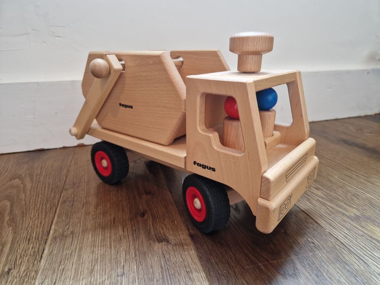 Wooden toy truck