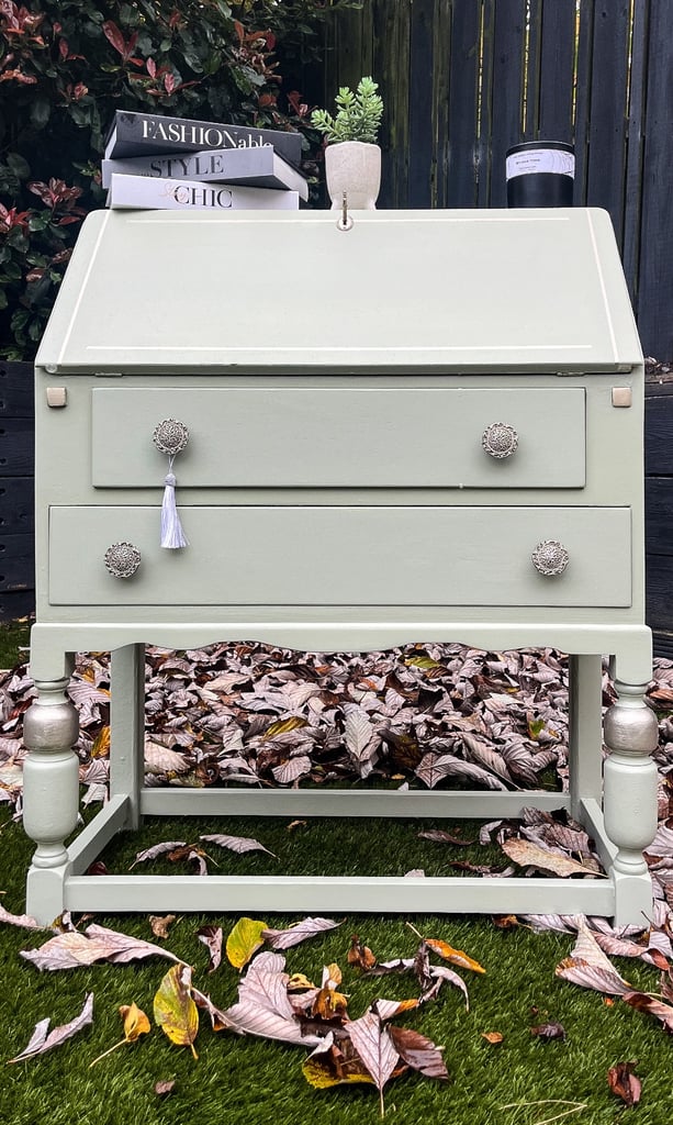 Antique Writing Bureau £150 Sage and Blush