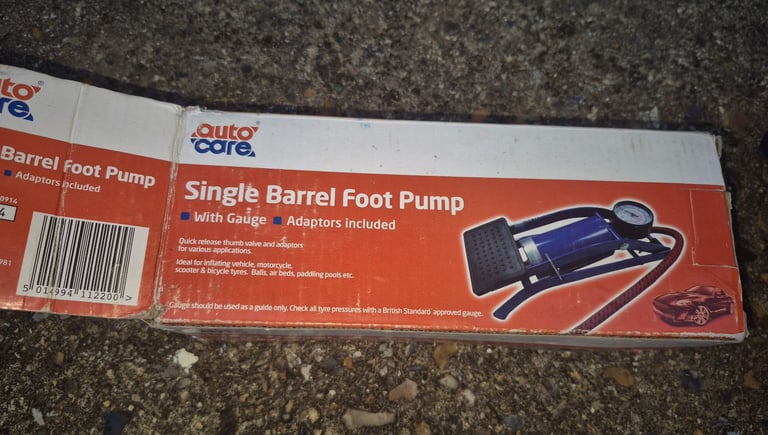 Single barrel foot pump