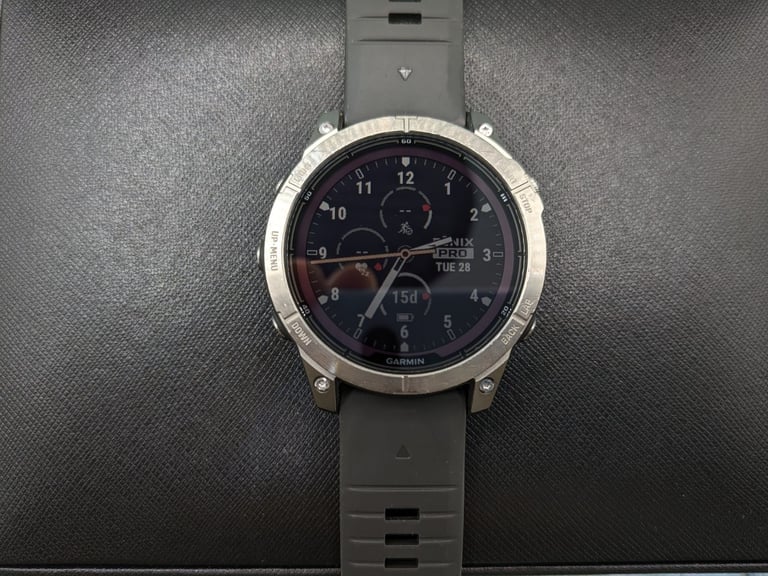 image for Garmin Fenix 7 Pro Sapphire Solar Titanium 47mm (Titanium with graphite band)