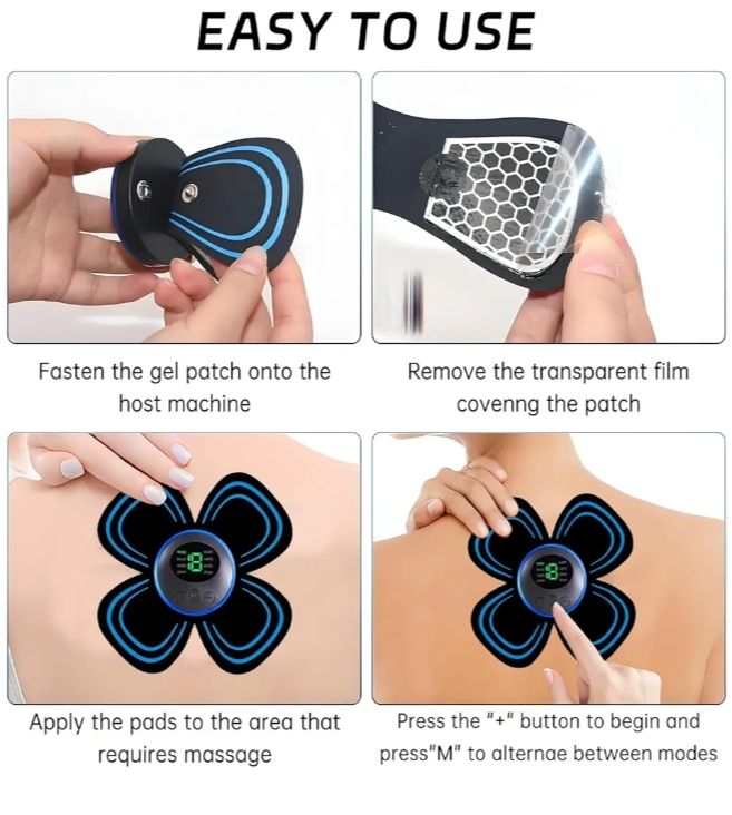 Portable Wireless TENS Unit – Effective Pain Relief for Back, Legs, Arms & Shoulders