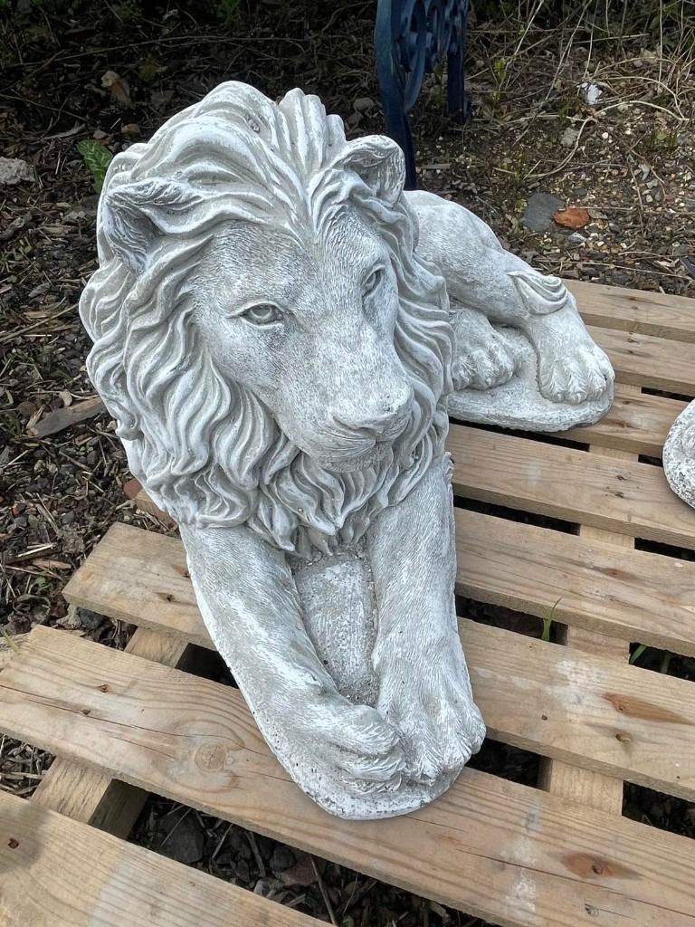 Lovely Pair Of Concrete Garden Lay Down Lion Statues | in Clacton-on-Sea,  Essex | Gumtree
