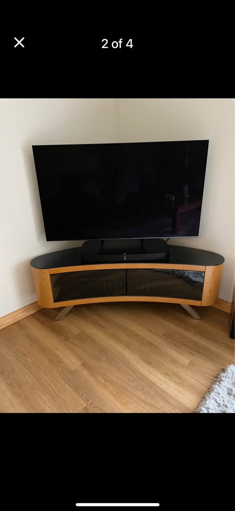 image for Large curved tv unit