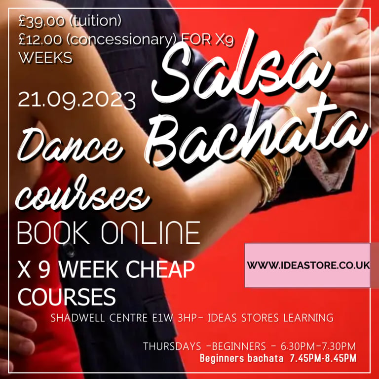 image for Studio based Salsa courses starting September by Tower Hamlets Ideas Stores 