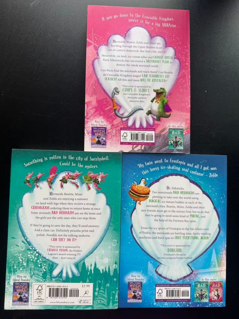 Bad Mermaids 3 Books Collection Set Pack By Sibeal Pounder