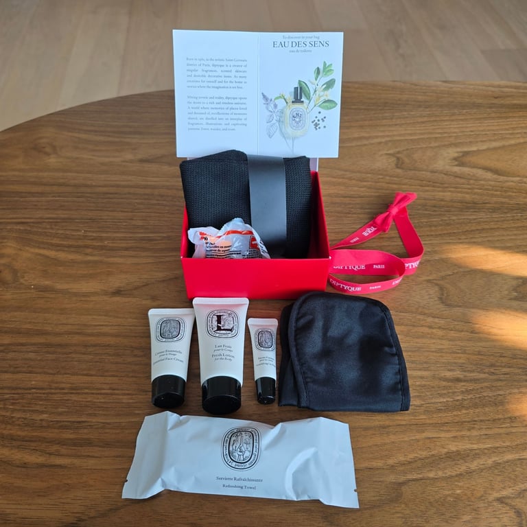 image for New Diptyque Travel body lotion face cream lip balm refreshing towel limited edition gift box