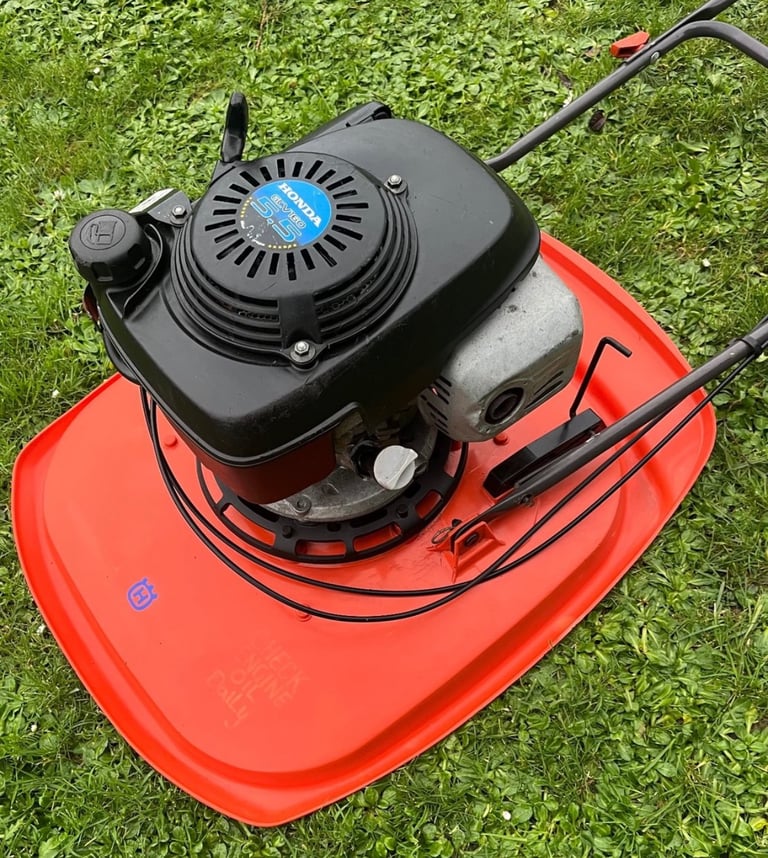 image for Honda petrol hover mower vgc serviced Husqvarna Flymo lawnmower banks & slopes 