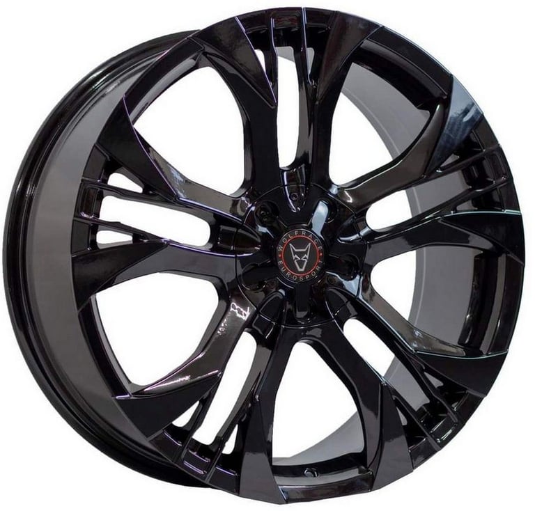 FORD TOURNEO TRANSIT CUSTOM 4X 19'' WOLFRACE ASSASSIN GT2 GLOSS BLACK 6X120 NEW ALLOY WHEELS