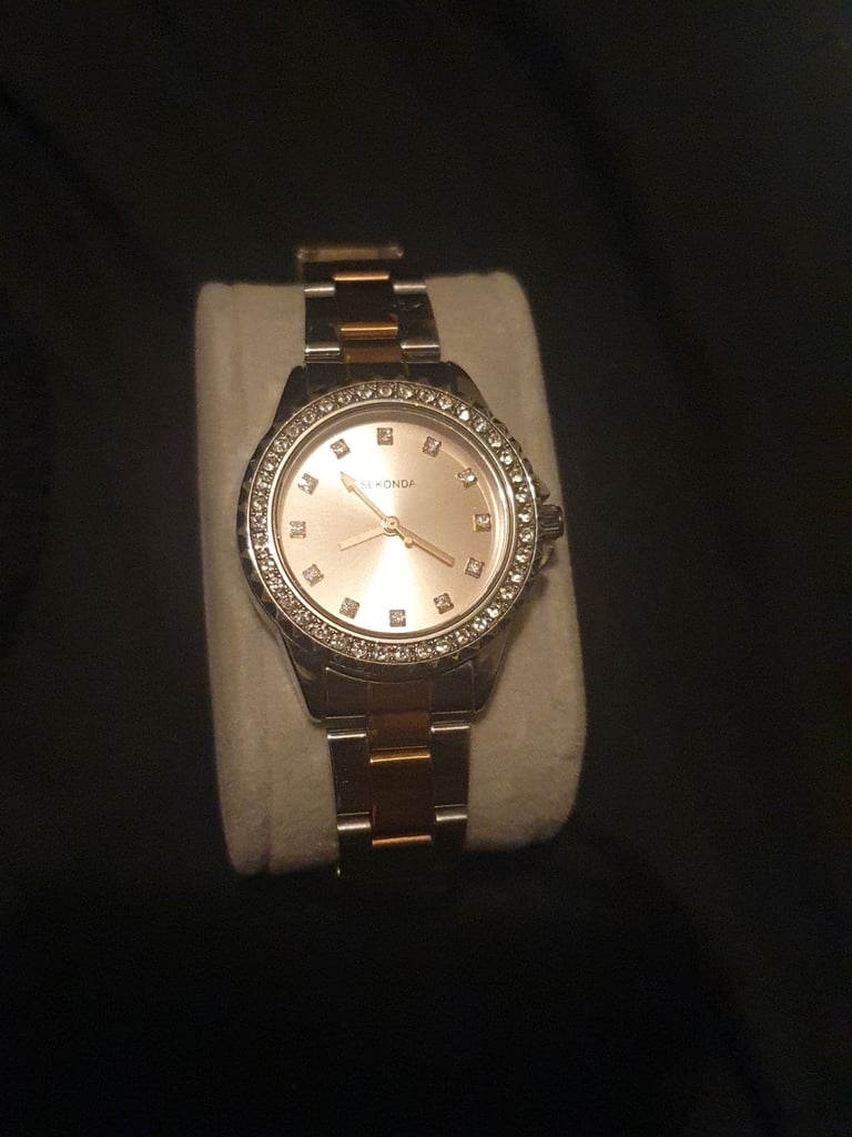 image for Sekonda silver and rose gold watch 