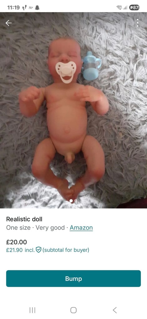 image for Realistic baby boy doll