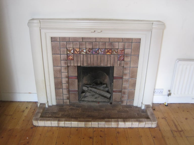 Fireplace - Tiled Insert & Timber Surround – Reclaimed – Item No. 6