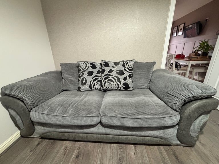 image for Grey 3 seater sofa