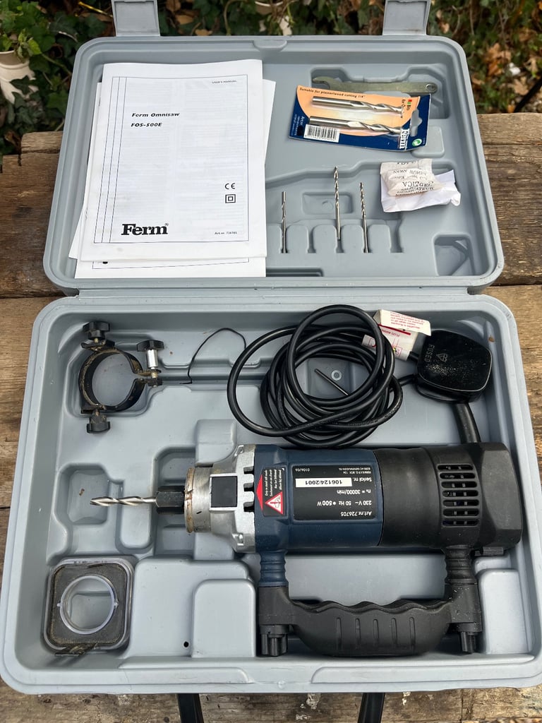 Ferm Omnisaw FOS-500E Spiral Saw Router 500W with Storage Case