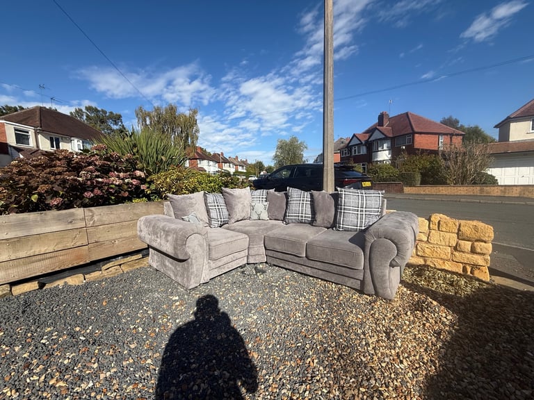 Grey Verona Corner Sofa 
