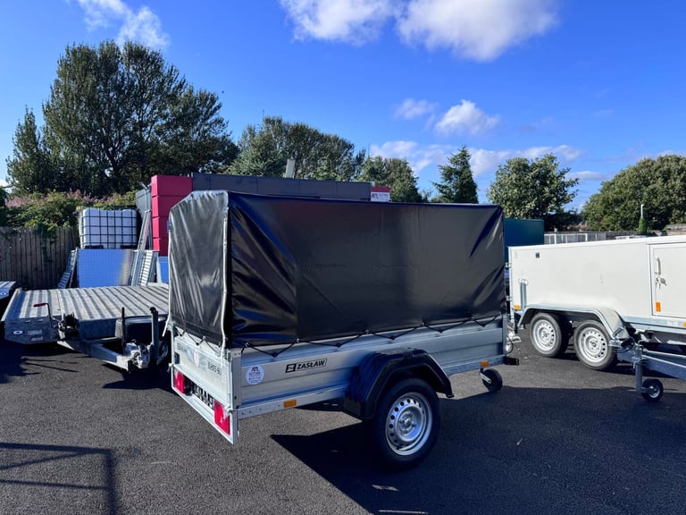 Brand New Zaslaw 205SU 7ft x 4ft single axle tipping trailer with frame and cover