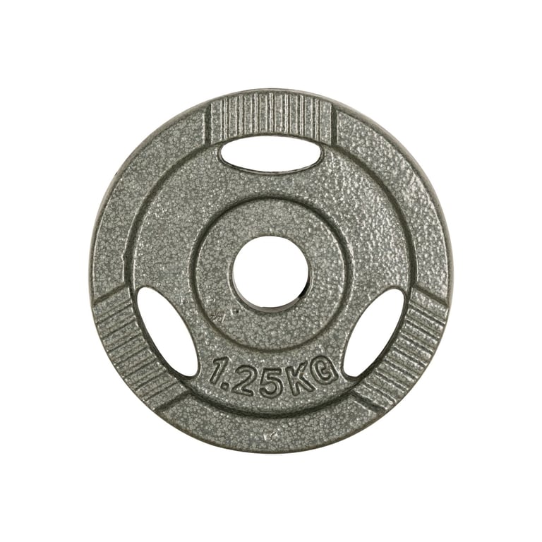 44KG Standard Weights Bundle | 37.5kg 1" Tri Grip Cast Iron Weight Plates & 5ft Bar Set (gym)