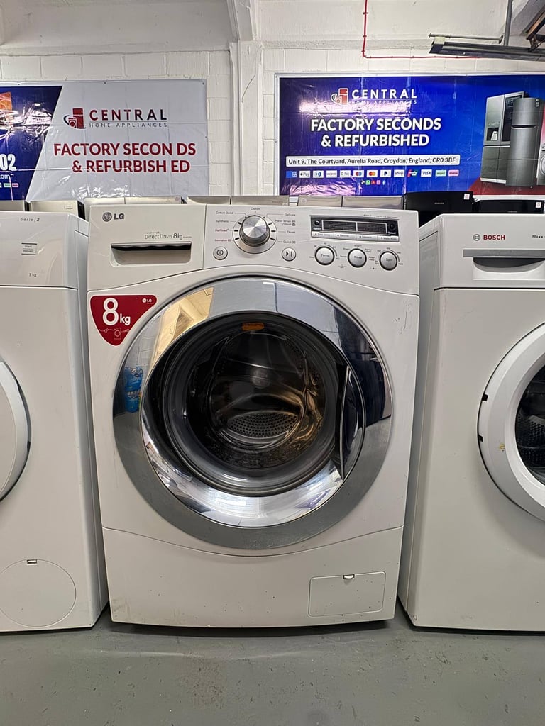 image for LG 8kg 1400rpm Washing Machine – Silver - Free Same Day Delivery